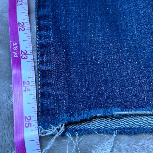 Abercrombie & Fitch Womens Size 2R Jeans 26x31 Blue Raw Hem Super CasualSkinny - Picture 10 of 15